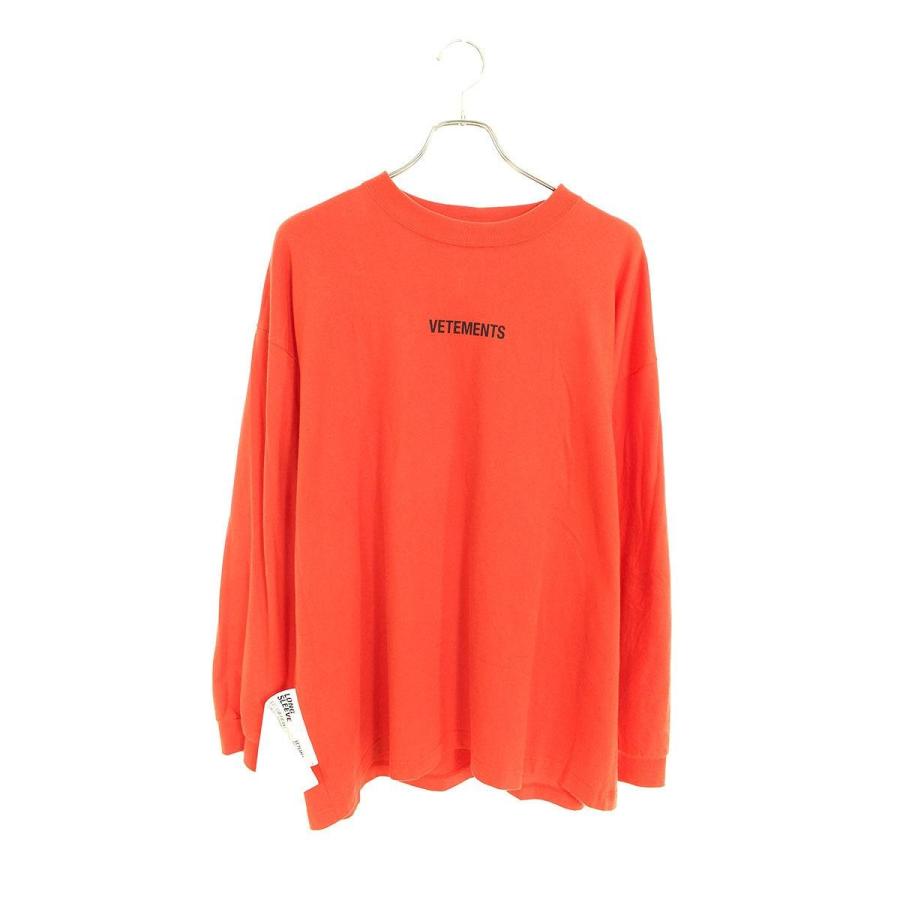 ヴェトモン Vetements 19aw Uahtr612 フロントロゴオーバーサイズ長袖カットソー S レッド Sj02 中古 Supersport Tn