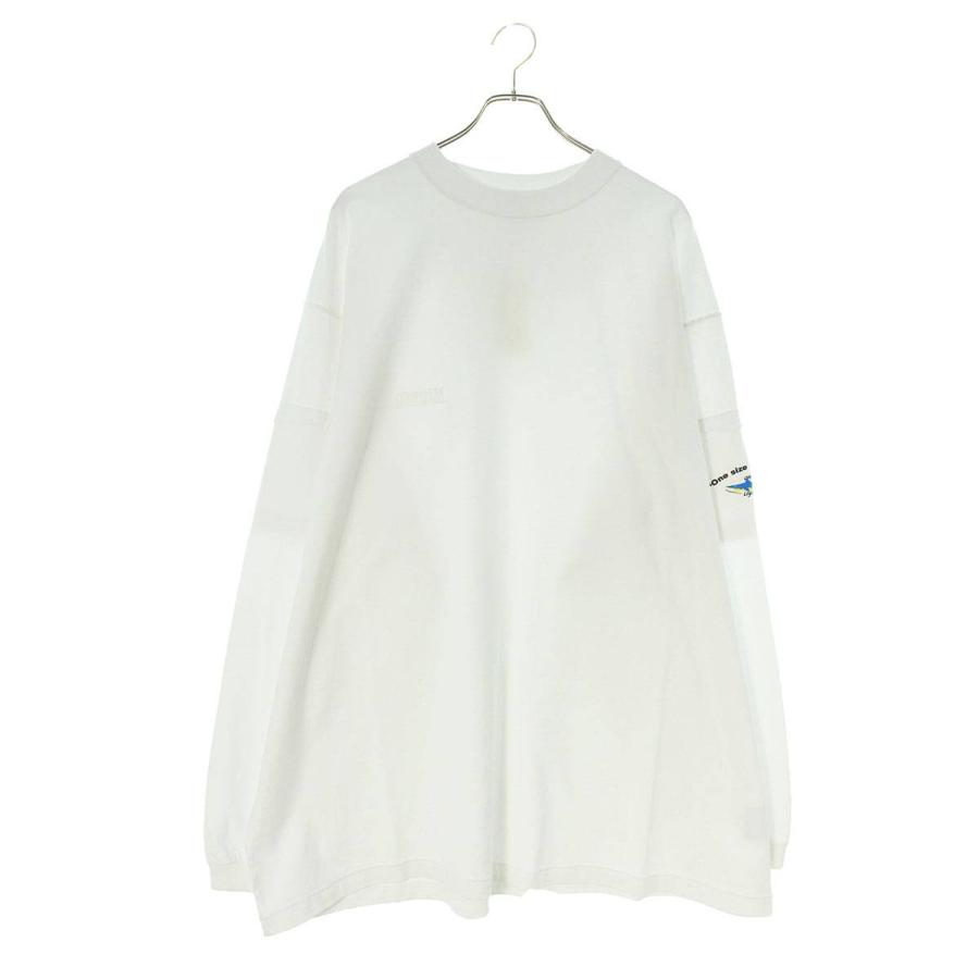 ヴェトモン 長袖カットソー 23AW サイズ:S インサイドアウトロゴ長袖カットソー 中古 BS55 VETEMENTS（ヴェトモン） 長袖カットソー 23AW サイズ:S インサイド