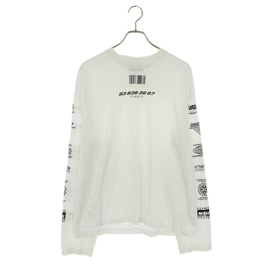 VETEMENTS ヴェトモン VTMNTS VL12TR300W サイズ:L スリーブロゴ 