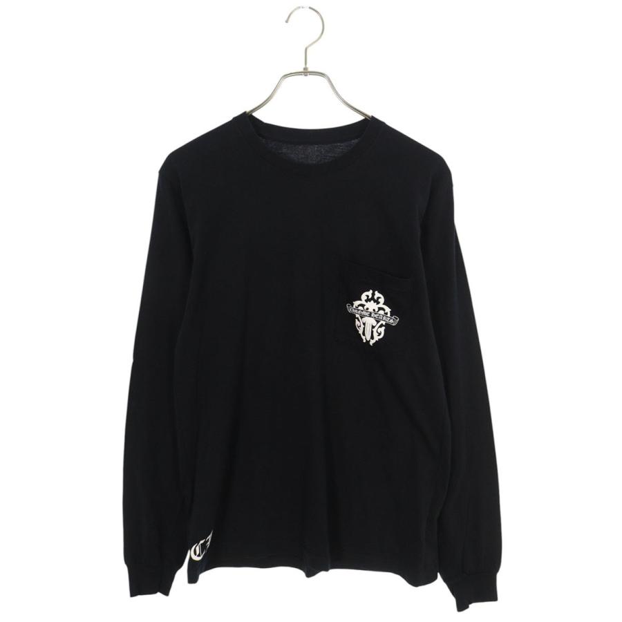 クロムハーツ サイズ:M バックダガーロゴプリント長袖カットソー 中古 SS07 CHROME HEARTS（クロムハーツ） サイズ:M バックダガーロゴプリント