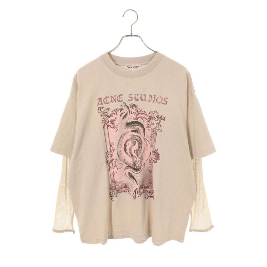 アクネストゥディオズ サイズ:XS  FN-WN-TSHI000687 ダメージ加工レイヤード長袖カットソー 中古 OM10 Acne Studios（アクネ ストゥディオズ） サイズ:XS FN-WN-TSHI000687