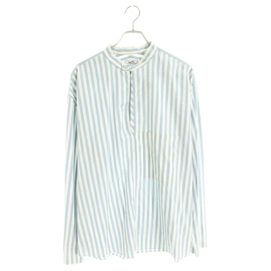 エルメス HERMES ノーカラー プルオーバーシャツ カットソー42