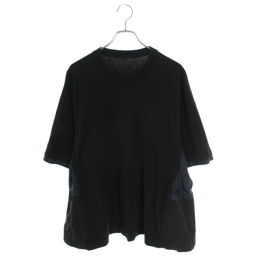 マラソン限定！ポイント5倍 『sacai』サカイ ナイロン切替Tシャツ