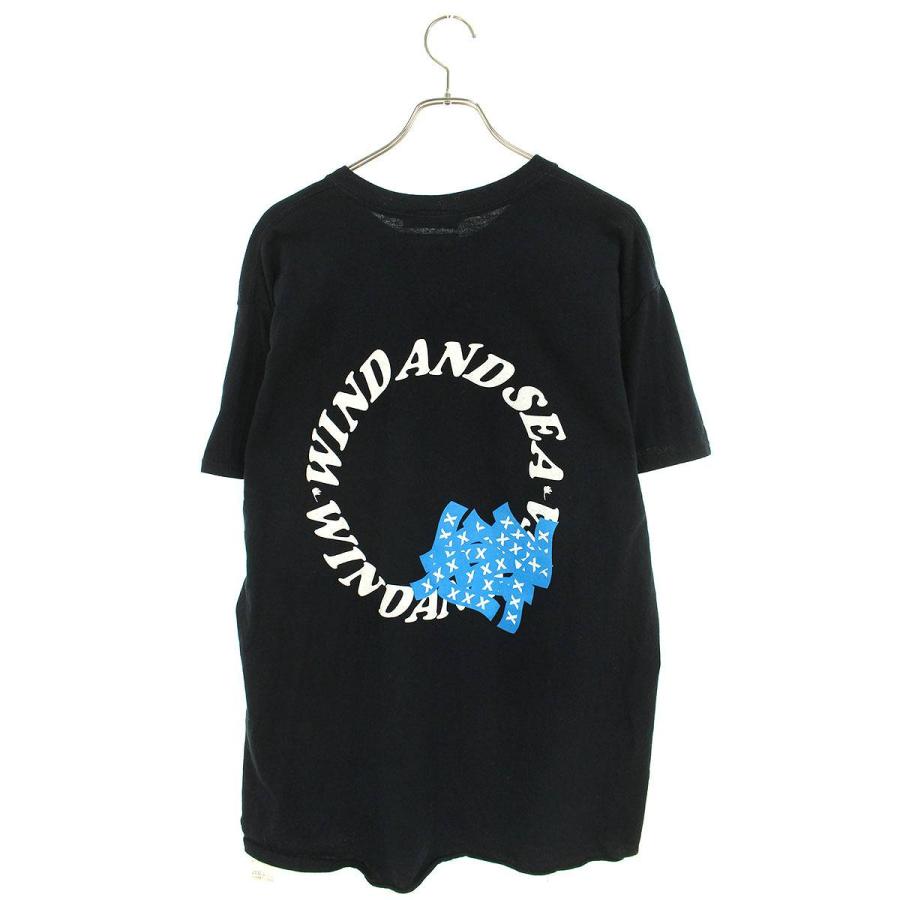ウィンダンシー WIND AND SEA ゴッドセレクショントリプルエックス サイズ:L ダブルネームロゴプリントTシャツ 中古 BS99