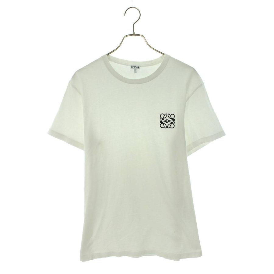 ロエベ LOEWE H526341XAI サイズ:M アナグラム刺繍Tシャツ 中古 SJ02 