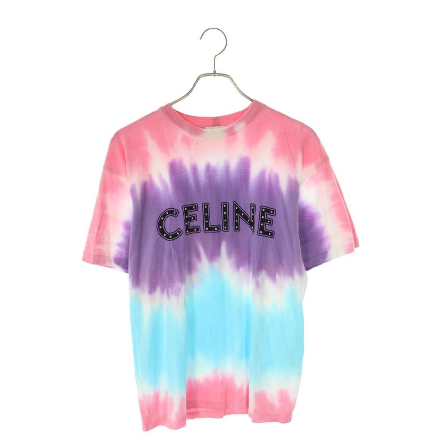 セリーヌバイエディスリマン サイズ:XS  21SS  2X687956M スタッズロゴプリントルーズTシャツ 中古 OM10 CELINE（セリーヌ） セリーヌバイエディスリマン サイズ:XS 21SS