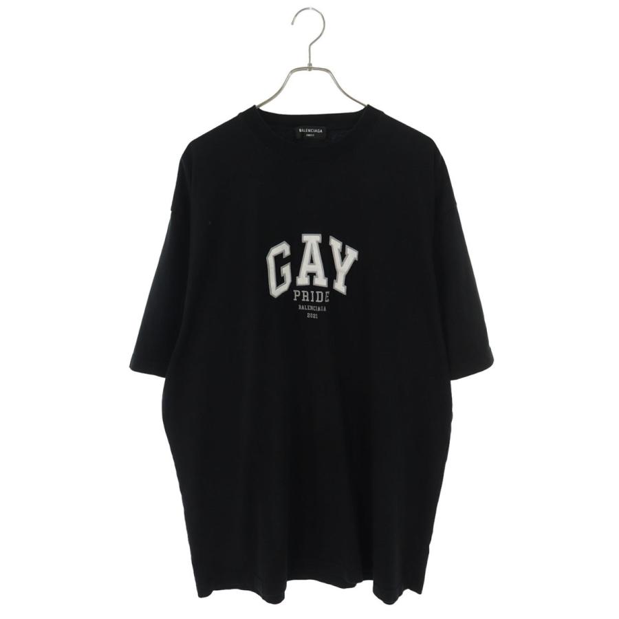BALENCIAGA バレンシアガ Tシャツ サイズ:M GAYロゴ刺繍Tシャツ BALENCIAGA バレンシアガ Tシャツ サイズ:M GAYロゴ刺繍Tシャツ