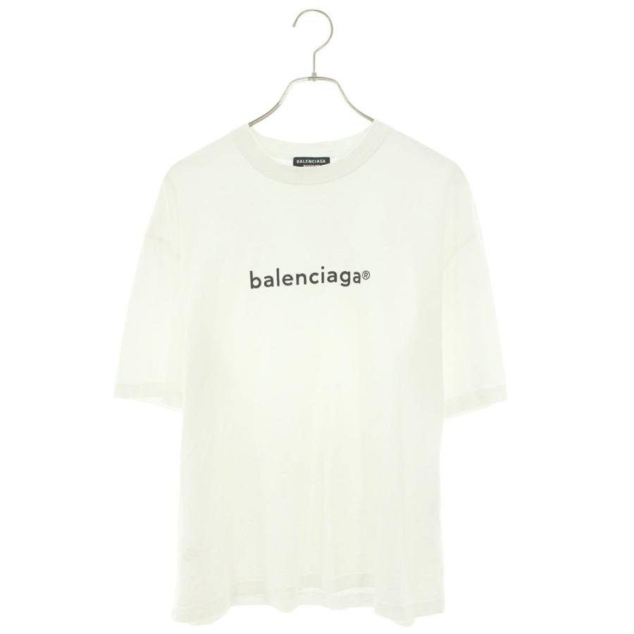バレンシアガ Tシャツ 612966 TIV54 サイズ:S コピーライトロゴTシャツ 