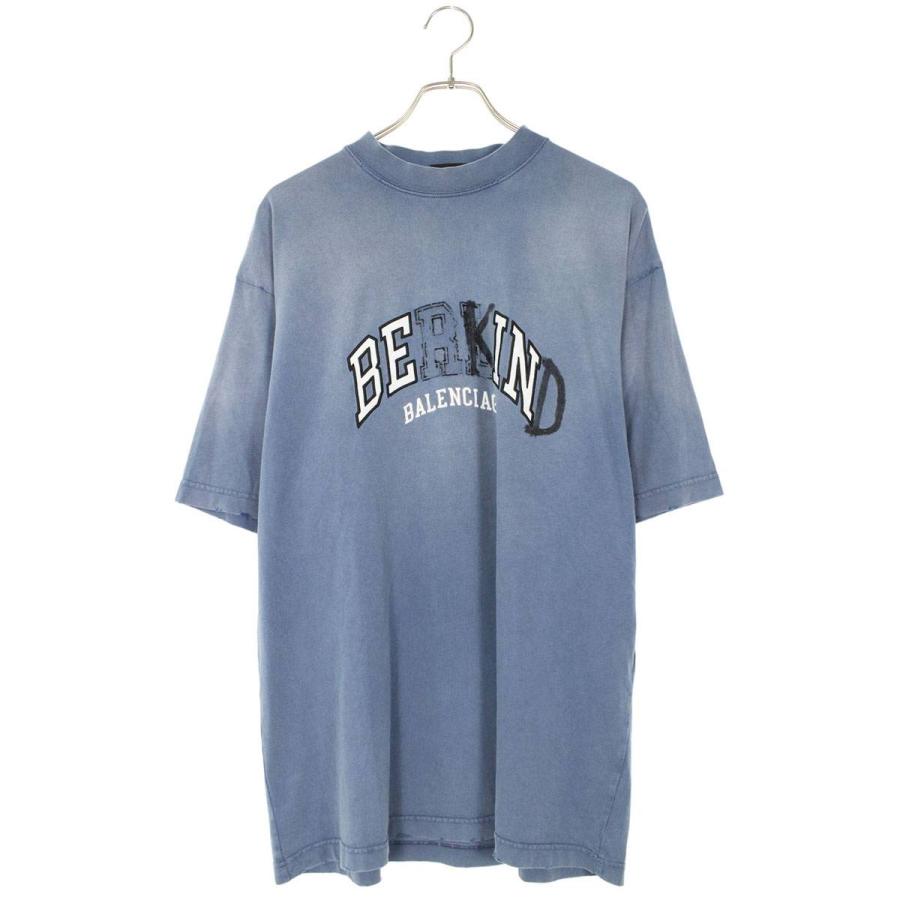 バレンシアガ サイズ:XS 23AW 764235 TPVD5 BE KINDプリントダメージ加工Tシャツ 中古 BS55 BALENCIAGA（バレンシアガ） Tシャツ サイズ:S 23AW 764235 TPVD5 BE