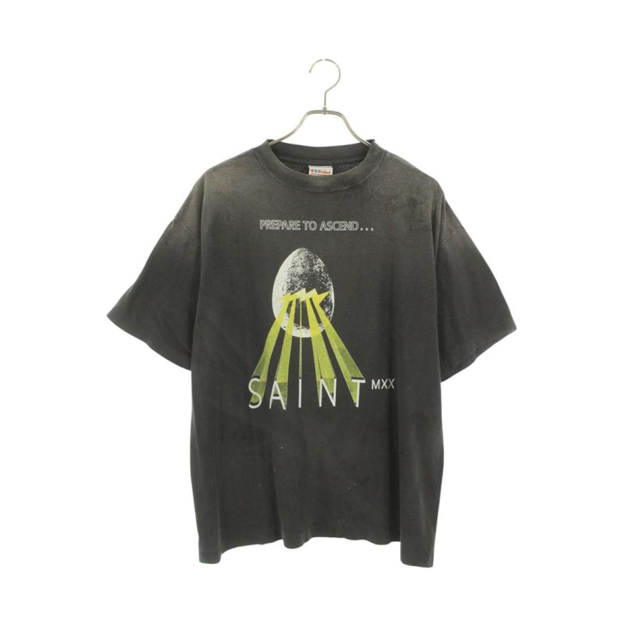 セントマイケル サイズ:L  25SS  SM-HR8-0000-007 エッグプリントヴィンテージ加工Tシャツ 中古 SB01 SAINT Mxxxxxx（セントマイケル） Tシャツ サイズ:M 25SS SM-HR8-0000