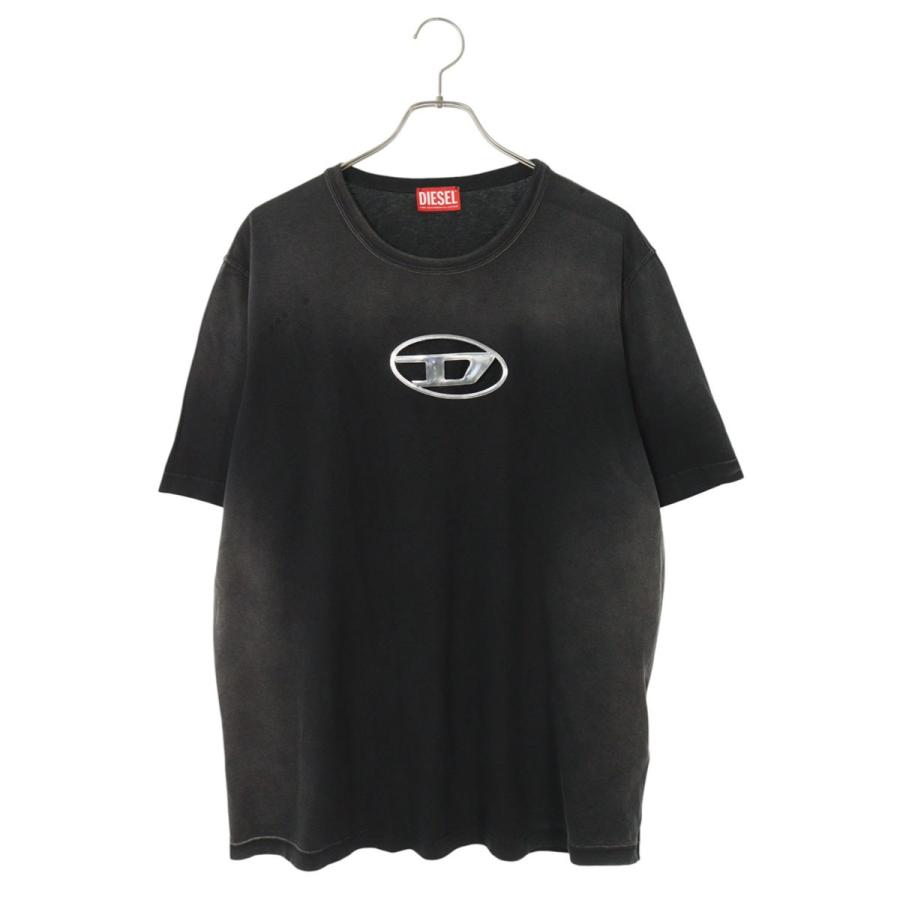 diesel Dロゴ 黒 リブ編み タンクトップ メタルロゴ diesel Dロゴ 黒