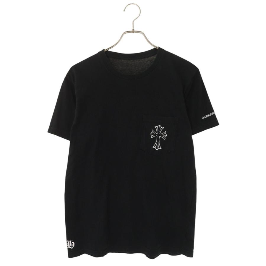 クロムハーツ サイズ:M  CH T-SHRT 2 オールドCHクロスプリントポケットTシャツ 中古 OS06 CHROME HEARTS（クロムハーツ） Tシャツ サイズ:M CH T-SHRT 2