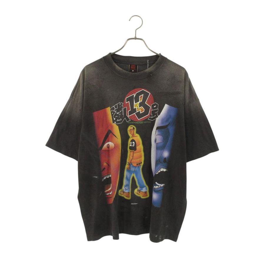 セントマイケル サイズ:XL  25SS  SM-HR1-0000-C24 漫画プリントビンテージ加工Tシャツ 中古 OM10 SAINT Mxxxxxx（セントマイケル） Tシャツ サイズ:XL 25SS SM-HR1-0000