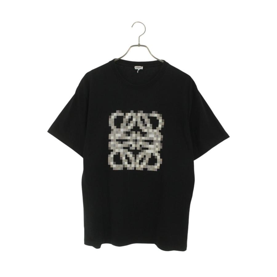 ロエベ サイズ:M  H526Y22XAD ピクセルアナグラム刺繍Tシャツ 中古 SB01 LOEWE（ロエベ） サイズ:M H526Y22XAD ピクセルアナグラム刺繍Tシャツ