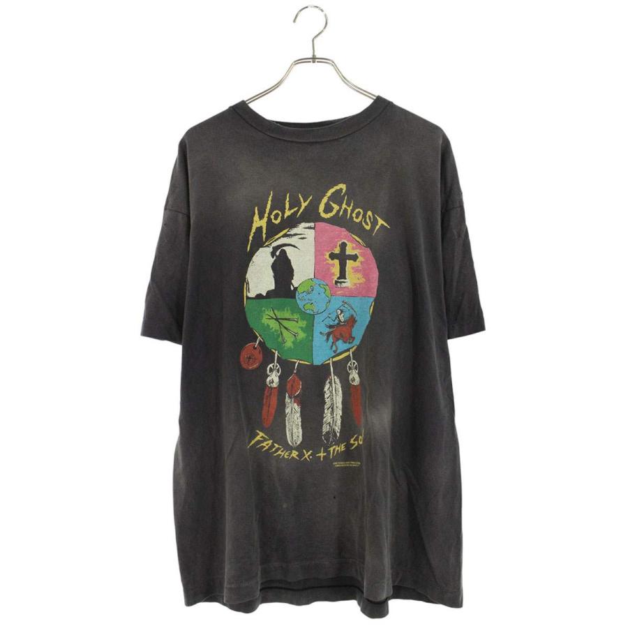 セントマイケル サイズ:XL  24SS  SM-YS8-0000-C43 ヴィンテージ加工ホーリーゴーストプリントTシャツ 中古 SB01 SAINT Mxxxxxx（セントマイケル） Tシャツ サイズ:XL 24SS SM-YS8-0000