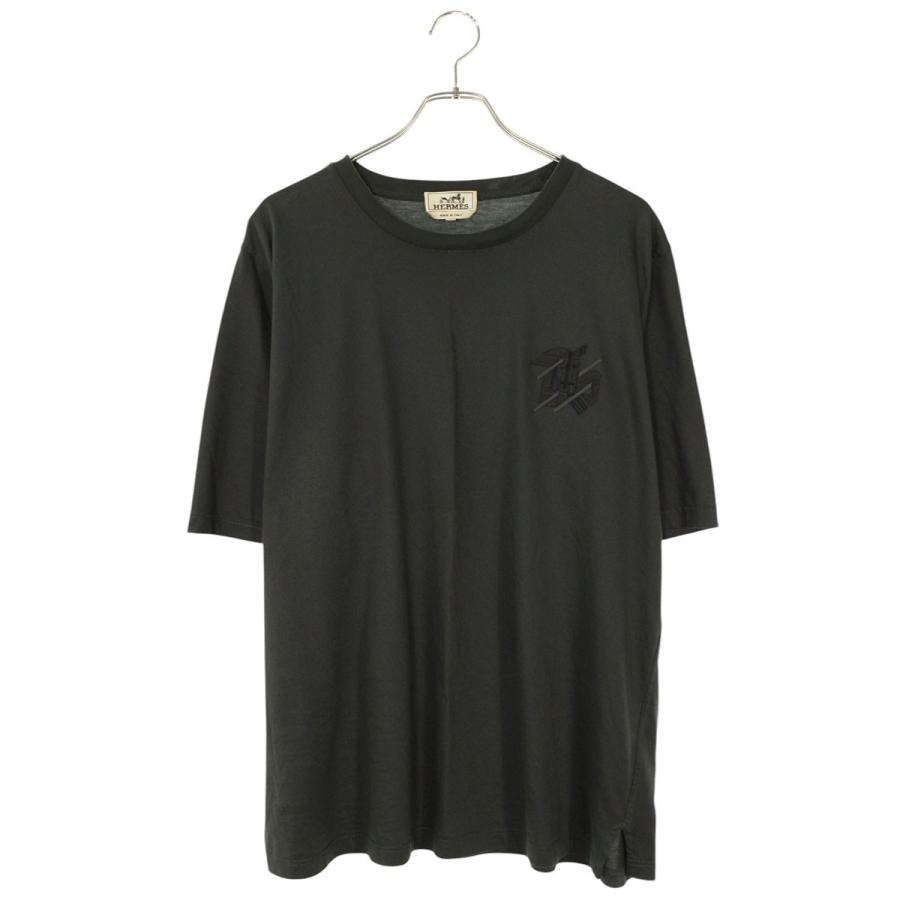 エルメス サイズ:XL レザー刺繍Tシャツ 中古 BS99 HERMES（エルメス） Tシャツ サイズ:XL レザー刺繍Tシャツ 中古 BS99