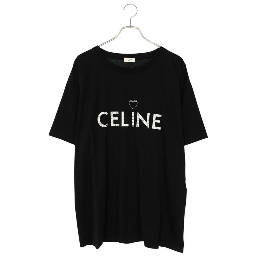 CELINE（セリーヌ） Tシャツ サイズ:XL 2X67A671Q スタッズハートロゴT