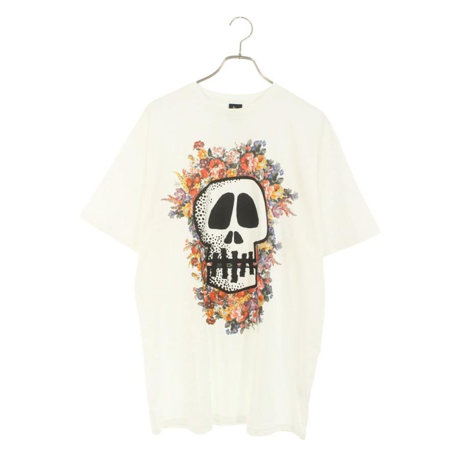 ステューシー サイズ:XL フローラルスカルプリントTシャツ 中古 BS99 STUSSY（ステューシー） サイズ:XL フローラルスカルプリントTシャツ