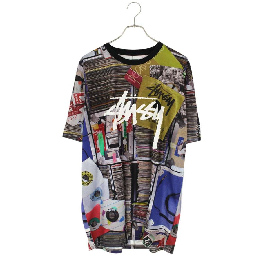 ステューシー サイズ:XL レコードプリントTシャツ 中古 BS99 STUSSY（ステューシー） サイズ:XL レコードプリントTシャツ 中古 BS99