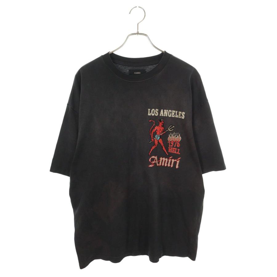 アミリ サイズ:M ラインストーンロゴデザインTシャツ 中古 SB01 AMIRI（アミリ） サイズ:M ラインストーンロゴデザインTシャツ 中古