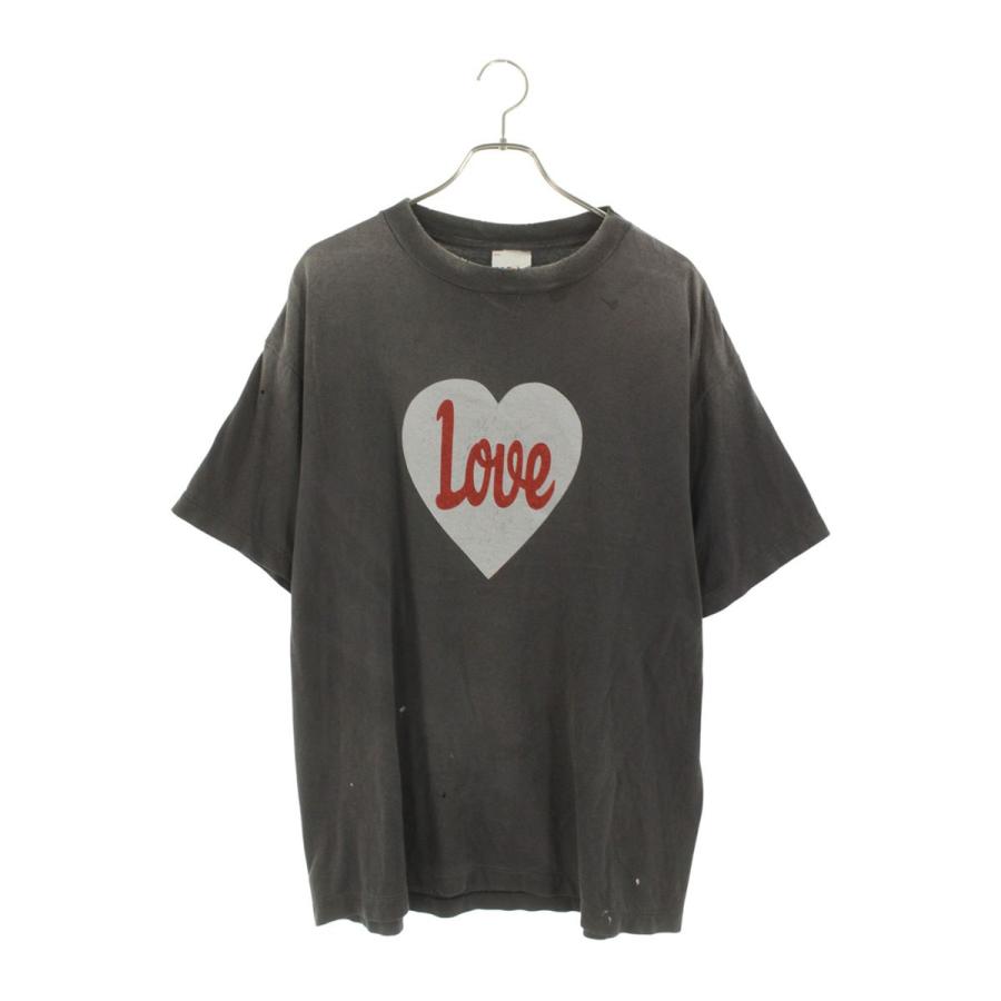 セントマイケル サイズ:M  25SS  SM-HR8-0000-001 ヴィンテージ加工LOVEプリントTシャツ 中古 OM10 SAINT Mxxxxxx（セントマイケル） Tシャツ サイズ:M 25SS SM-HR8-0000