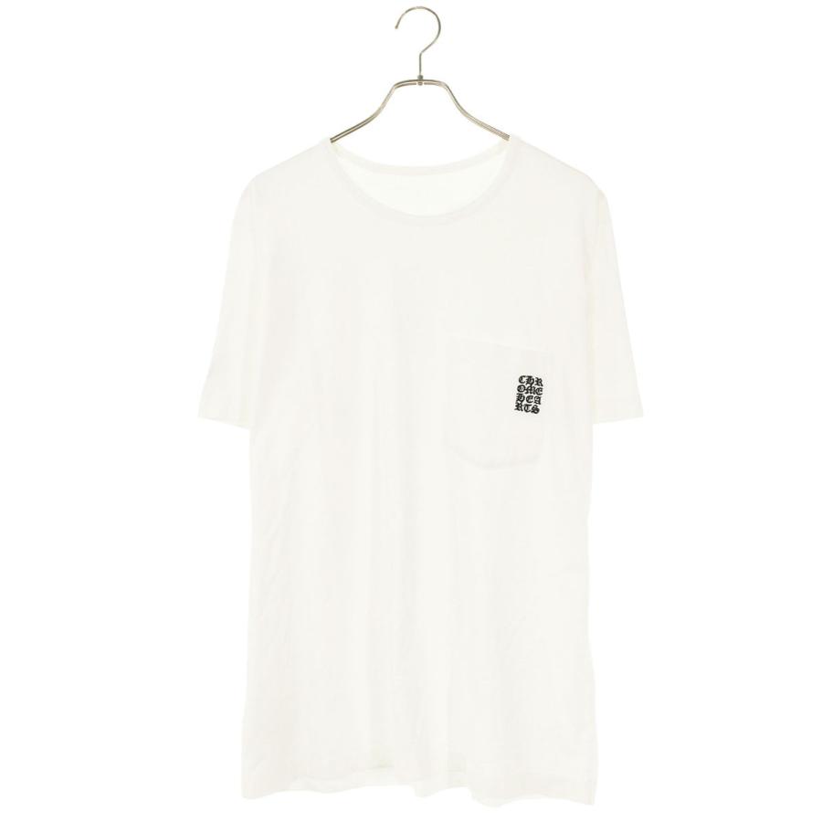 クロムハーツ サイズ:L  CH T-SHRT 1 フロントロゴ刺繍Tシャツ 中古 SJ02 CHROME HEARTS（クロムハーツ） Tシャツ サイズ:L CH T-SHRT 1