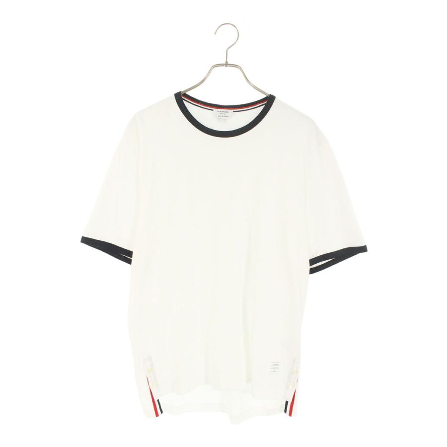 トムブラウン サイズ:2  Jersey Ringer T-shirt ジャージーリンガーTシャツ 中古 BS99 THOM BROWNE（トム ブラウン） サイズ:2 Jersey Ringer T-shirt