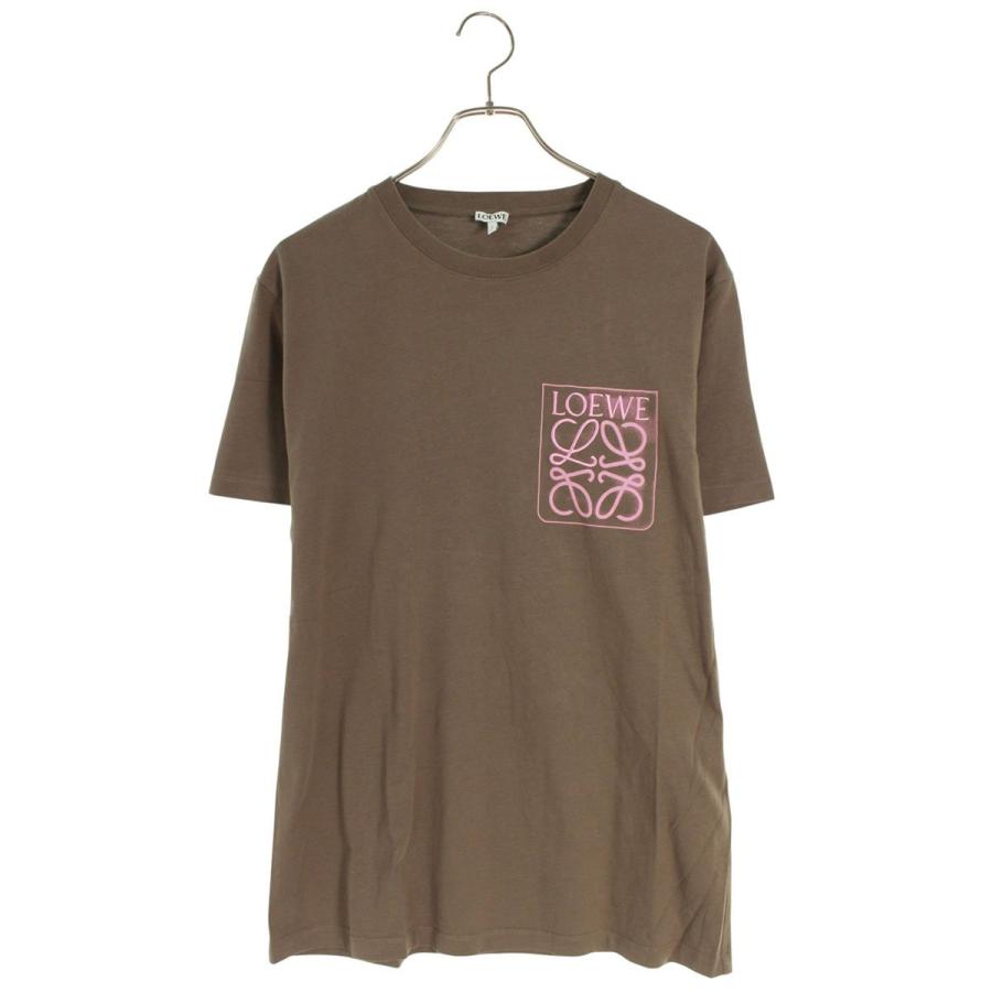 ロエベ サイズ:M  H526Y22X25 ロゴ刺繍フェイクポケットTシャツ 中古 OM10 LOEWE ロエベ サイズ:M H526Y22X25 ロゴ刺繍フェイクポケットTシャツ