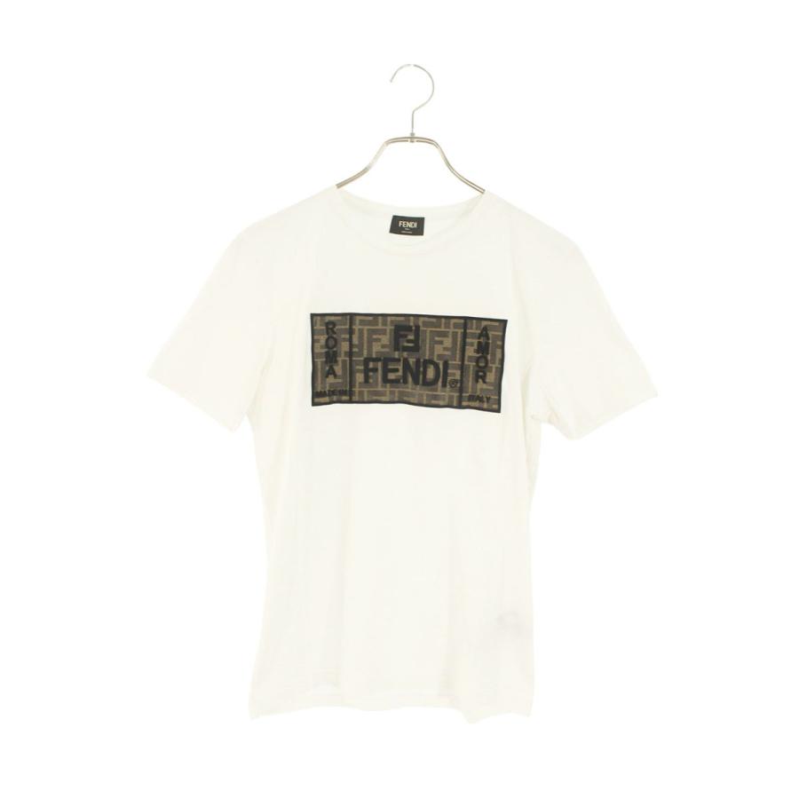 フェンディ サイズ:S  FAF532 A8K5 ズッカ柄ロゴTシャツ 中古 BS99 FENDI（フェンディ） サイズ:S FAF532 A8K5 ズッカ柄ロゴTシャツ 中古