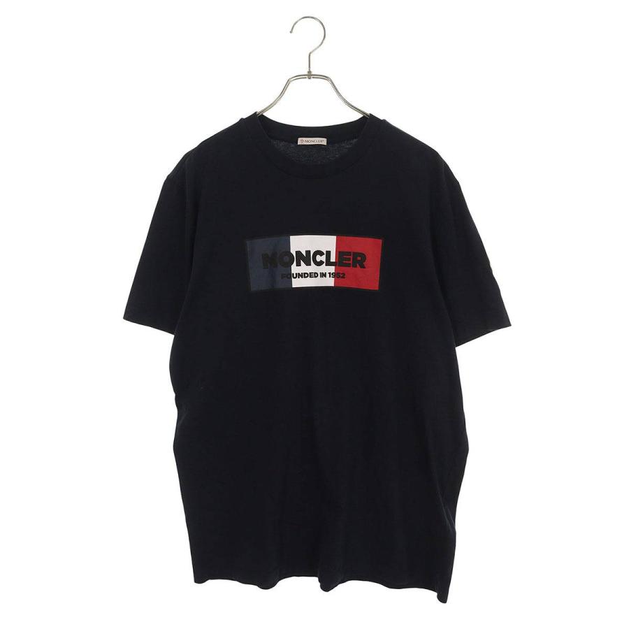 モンクレール サイズ:XL  SS RSHIRT C-SCOM-22-63927 トリコロールロゴTシャツ 中古 BS99 MONCLER（モンクレール） サイズ:XL SS RSHIRT C-SCOM-22-63927