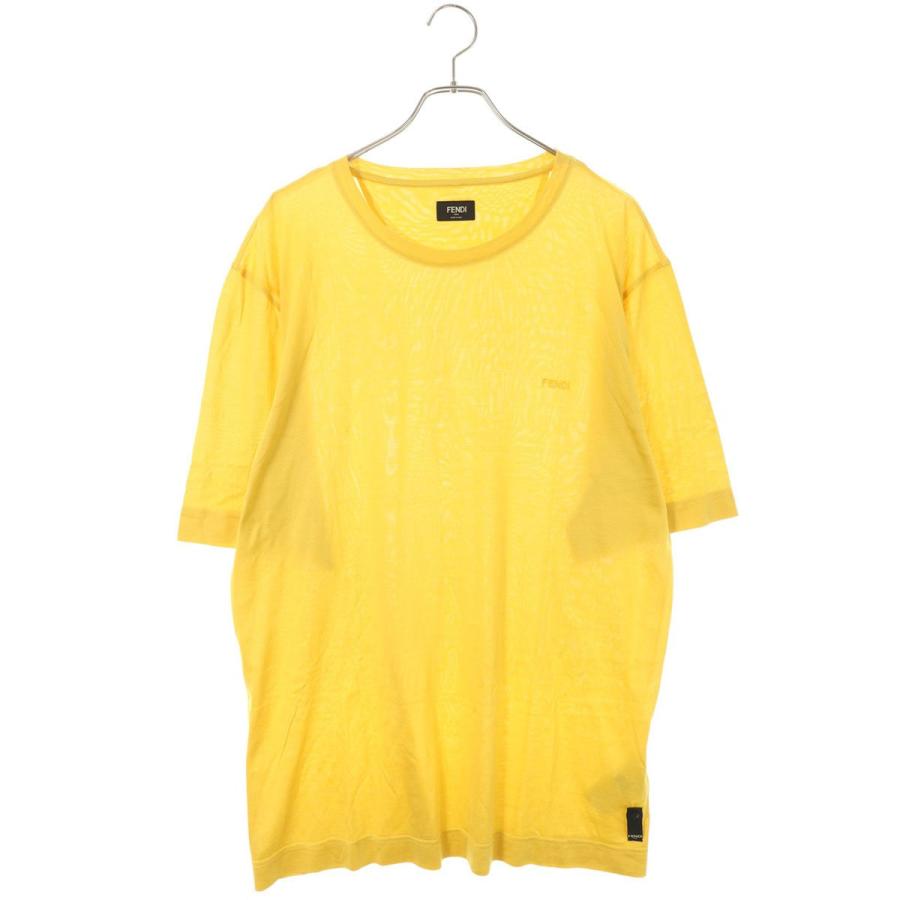 FENDI（フェンディ） Tシャツ サイズ:XXL FY0936 ABQS ロゴ刺繍シルクT 