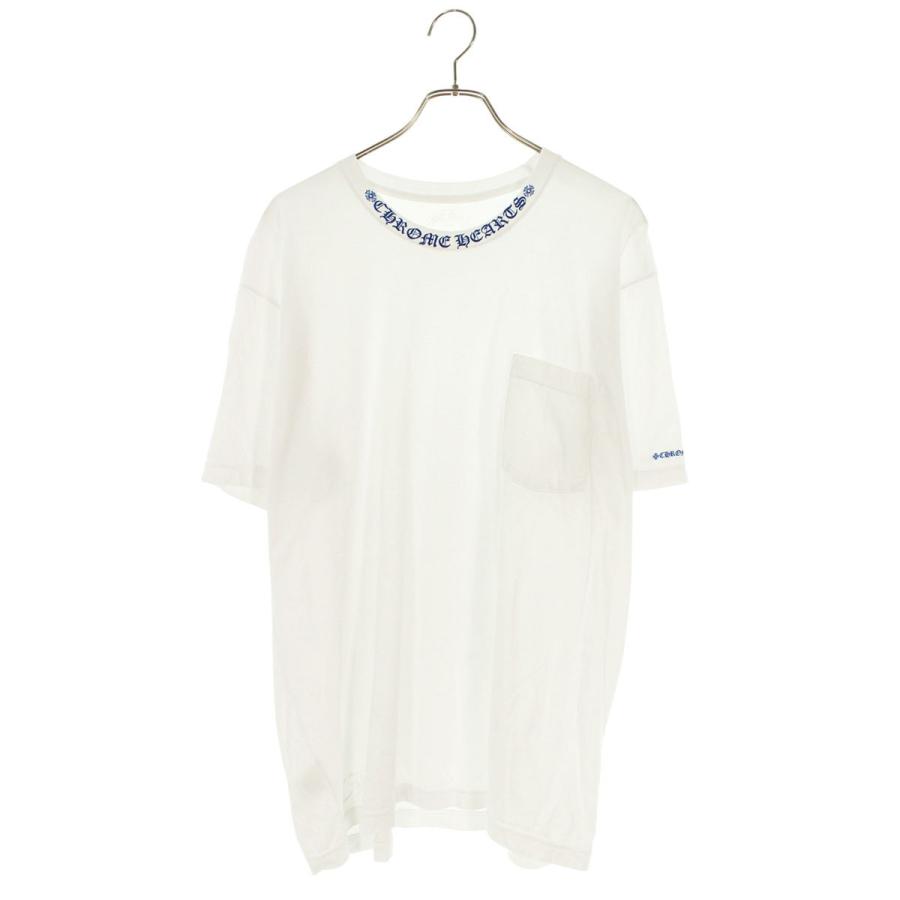 クロムハーツ サイズ:XL  CH T-SHRT 1 ネックロゴTシャツ 中古 OS06 CHROME HEARTS（クロムハーツ） Tシャツ サイズ:XL CH T-SHRT 1