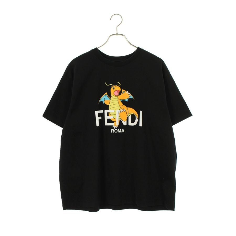 フェンディ  フラグメント サイズ:XXL  FY1144 AQJL キャラクターロゴプリントTシャツ 中古 BS99 FENDI（フェンディ） フラグメントデザイン サイズ:L FY1144 AQJL