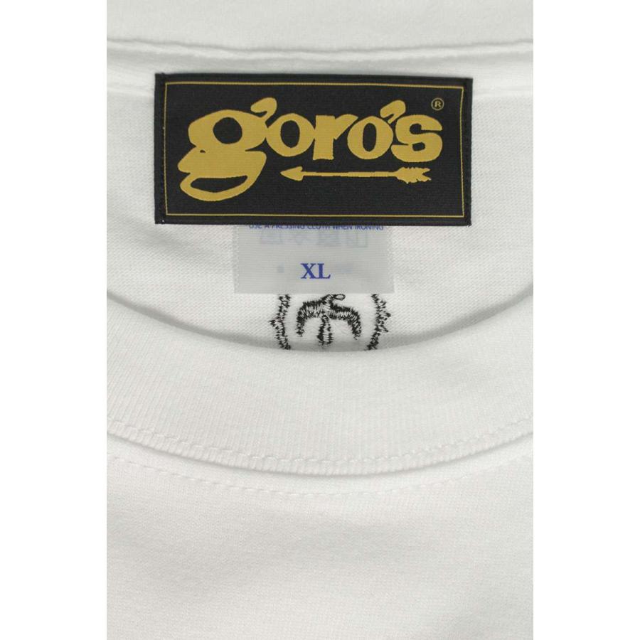 goro goros ホワイト ポケットTシャツX L