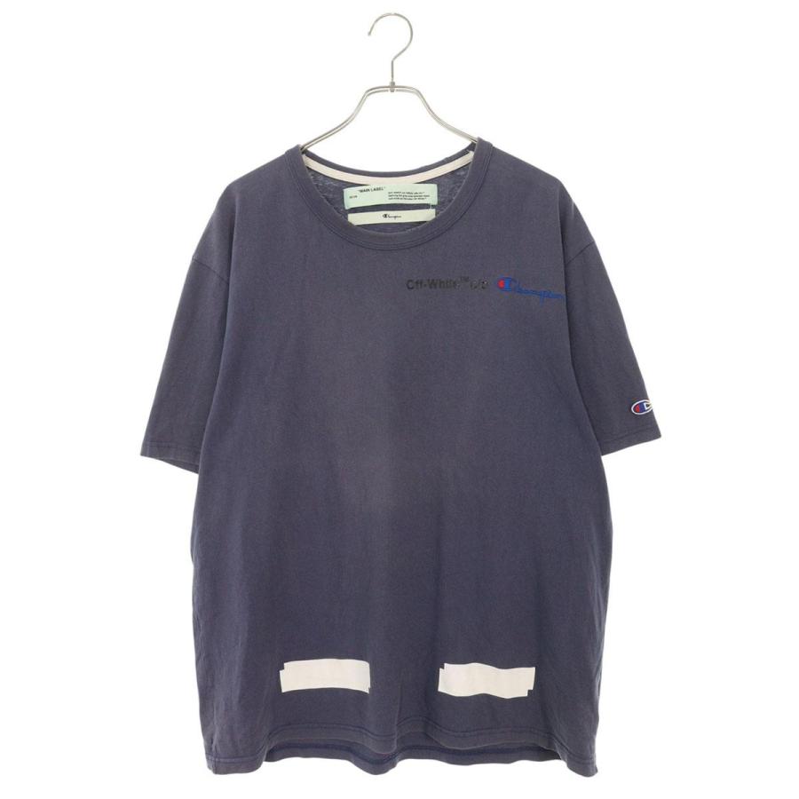 off white（オフホワイト） サイズ:L OMAA029S18874050 ×Champion ロゴ 