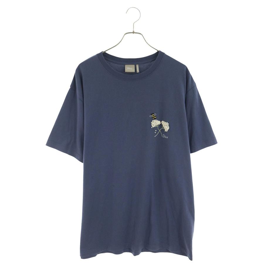 ディオール サイズ:XL 26AW 693J638A3282 フラワービー刺繍Tシャツ