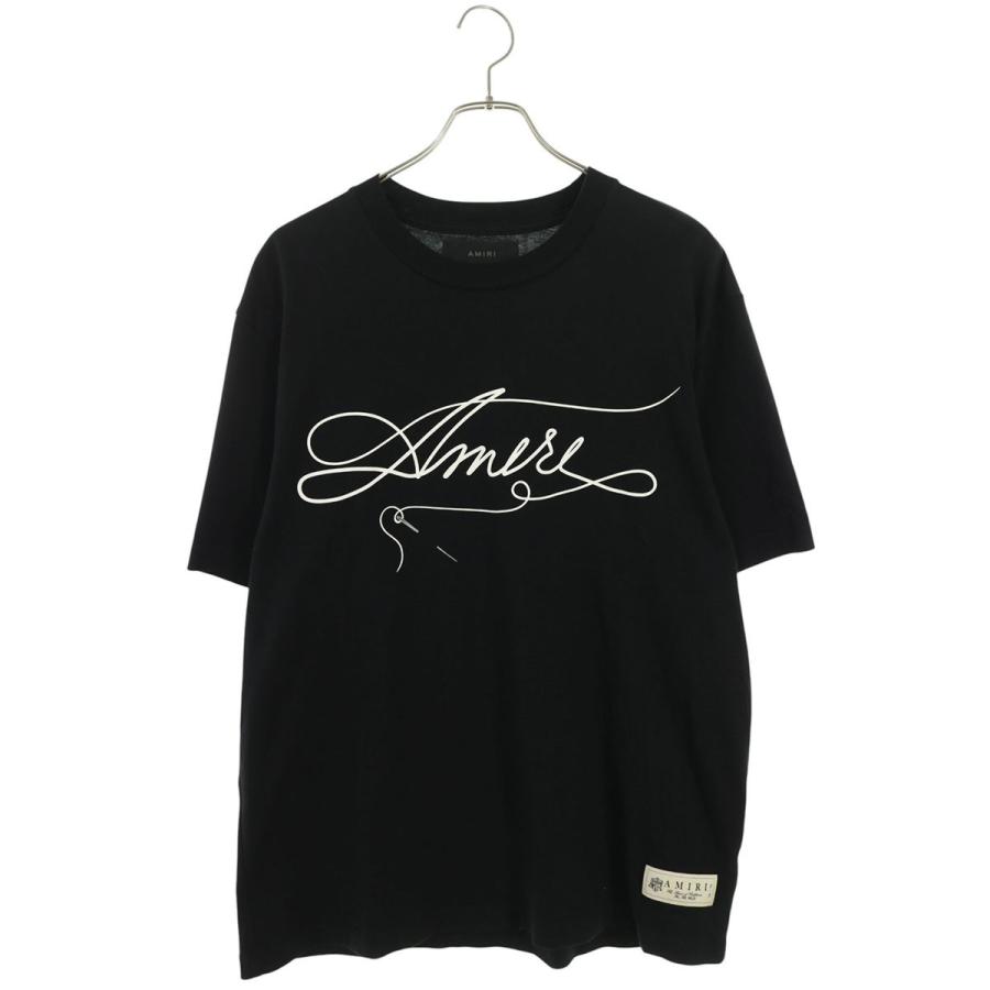 AMIRI ロゴプリント ロングスリーブ Tシャツ ブラック AMIRI（アミリ） サイズ:L ロゴプリントTシャツ 中古 SB01 : RINKAN