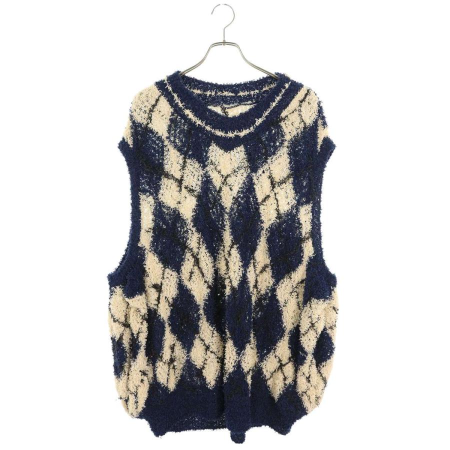 リコール サイズ:2  RQ22SS-KN04 アーガイル柄ニットベスト 中古 BS99 Requel（リコール） サイズ:2 RQ22SS-KN04 アーガイル柄ニットベスト