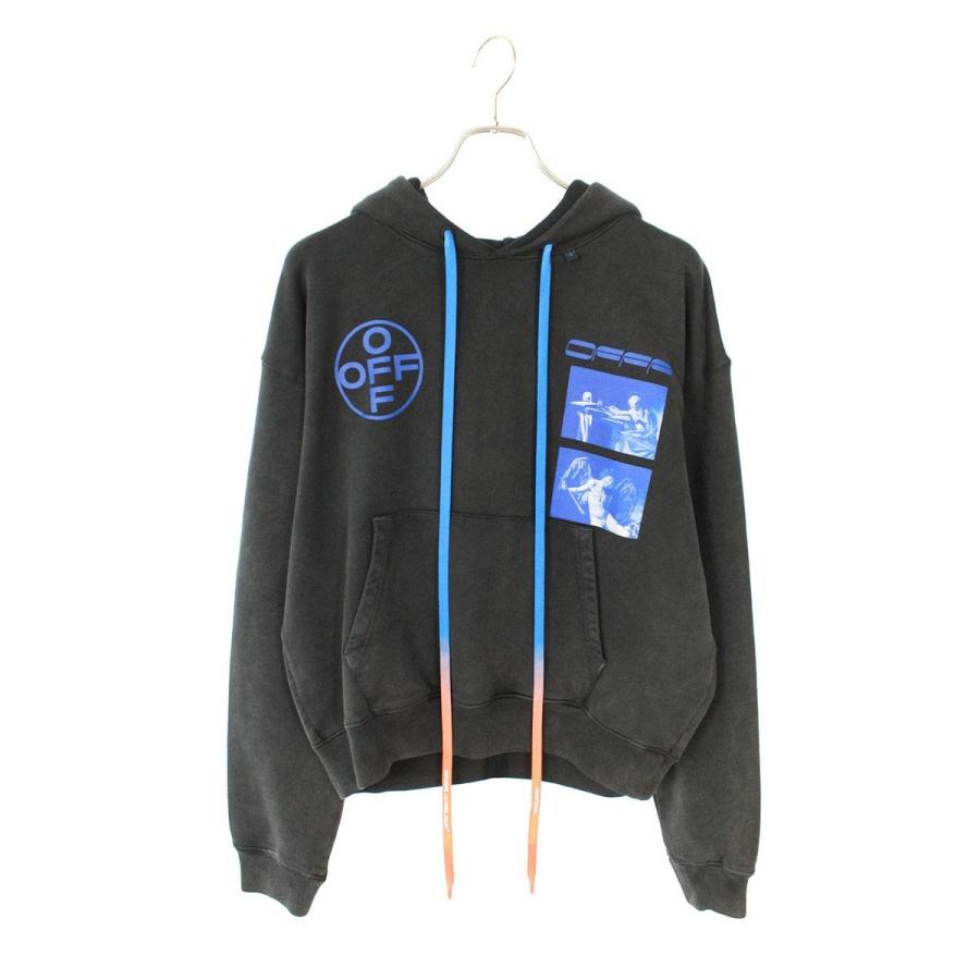 オフホワイト Off White 19aw Caravaggio Over Hoodie プリントプルオーバーパーカー S ブラック 新品同様 Pp 新古品 Sagaretxe Net