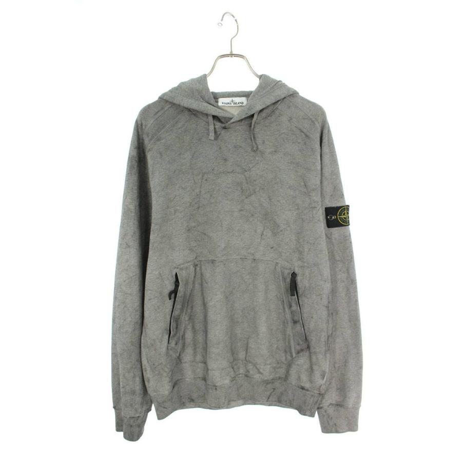 人気絶頂 ストーンアイランド Sb01 中古 ダスト加工袖ワッペンプルオーバーパーカー サイズ L aw Stoneisland ストーンアイランド パーカー トップス Luxon Com