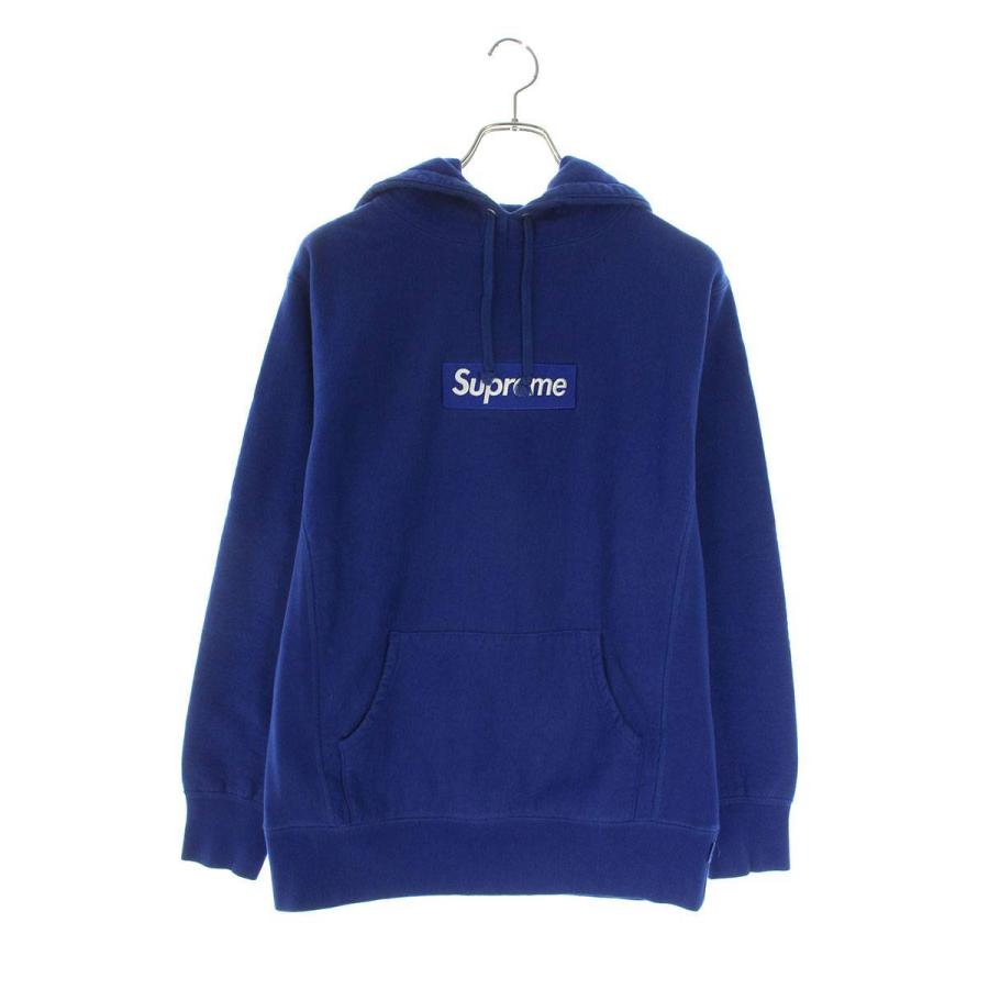 シュプリーム SUPREME 08AW Box Logo Pullover Royal サイズ:M ボックスロゴプルオーバーロイヤルパーカー 中古 SB01｜rinkan