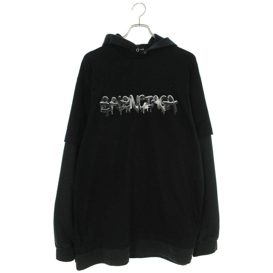 BALENCIAGA/オーバサイズパーカー/ロゴ/XS