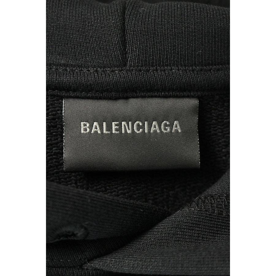 バレンシアガ BALENCIAGA 23SS 570811TKVB5 8190 サイズ:XL ロゴ刺繍プルオーバーパーカー 新古品 SB01