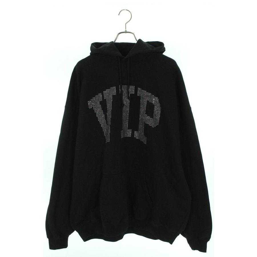 ヴェトモン VETEMENTS UE54HD700G/VIP CRYSTAL LOGO HOODIE サイズ:M