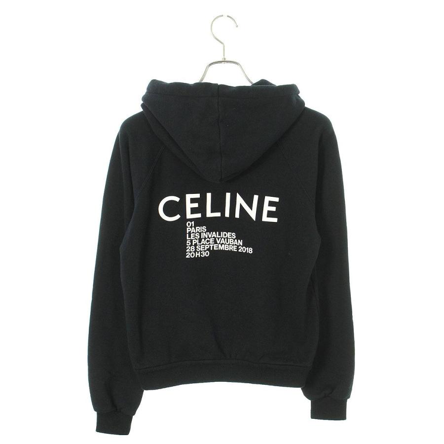 セリーヌバイエディスリマン CELINE by Hedi Slimane 2Y005632E サイズ:XS バックロゴプリントプルオーバーパーカー 中古 OM10｜rinkan｜02