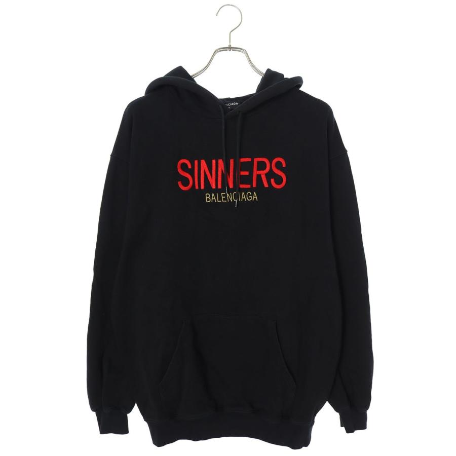 バレンシアガ パーカー 18SS サイズ:XS SINNERS刺繍プルオーバー 