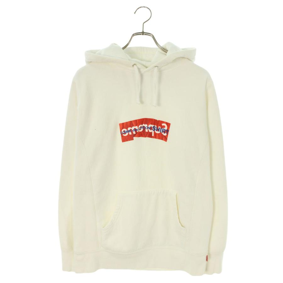 シュプリーム コムデギャルソンシャツ 17SS Box Logo Hooded サイズ:M 