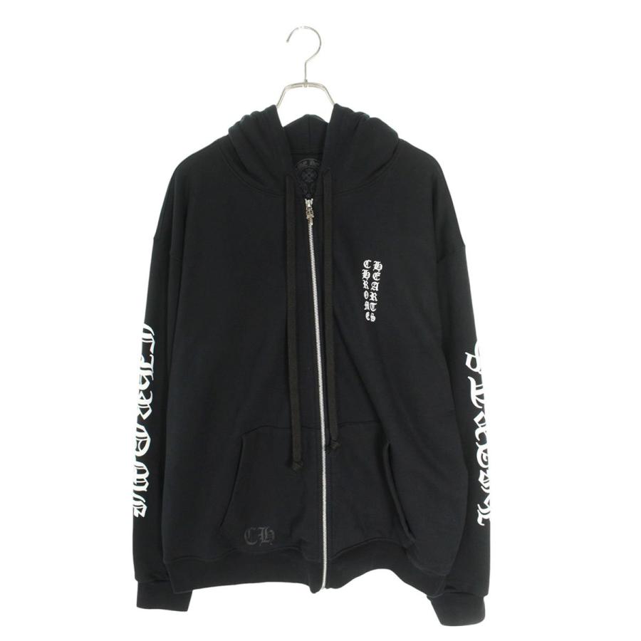 CHROME  HEARTS ダガー　パーカー　スウェット　サーマル　XL 黒 CHROME HEARTS ダガーパーカースウェットサーマルXL 黒