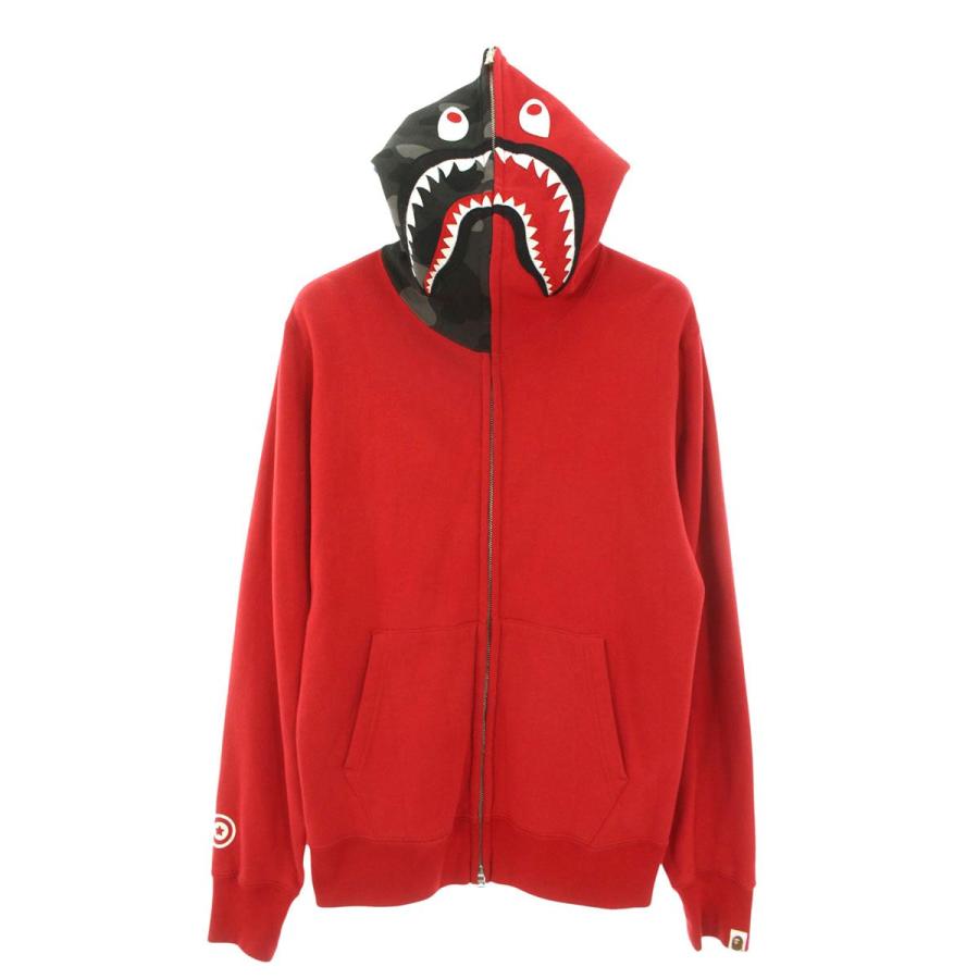 A BATHING APE パーカー SHARK WGM カモフラ 赤 サイズL - トップス A BATHING APE パーカー SHARK WGM カモフラ 赤 サイズL - トップス