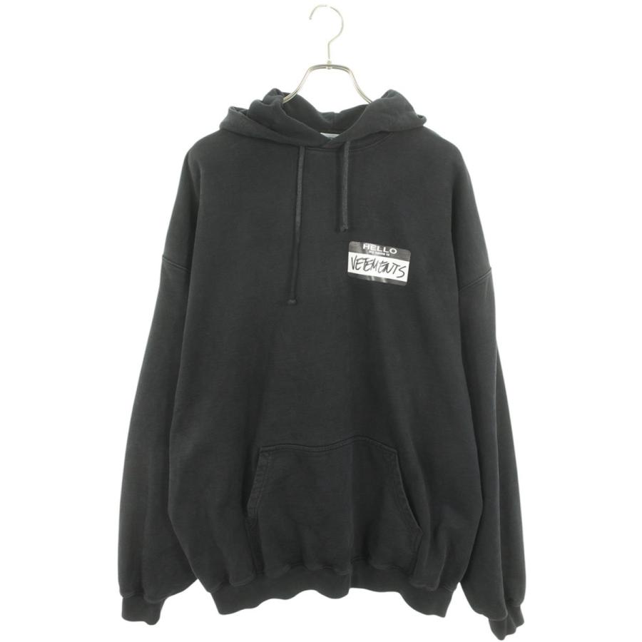 VETEMENTS ヴェトモン サイズ:XS UA65HD110B ロゴプリントプルオーバー 